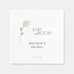 Florale baby in bloei baby shower servet