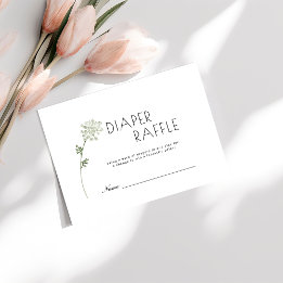 Florale Baby in Bloom Baby Shower Informatiekaartje