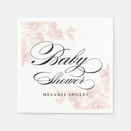  florale baby showers servetten (Voorkant)