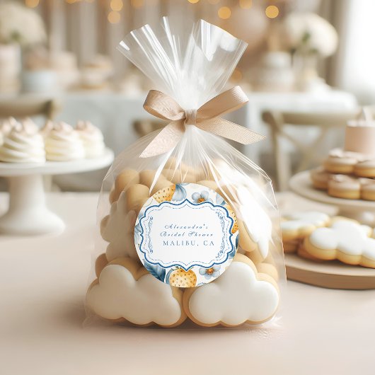 Florale Berry Chic Bruiloftsfeest Ronde Sticker