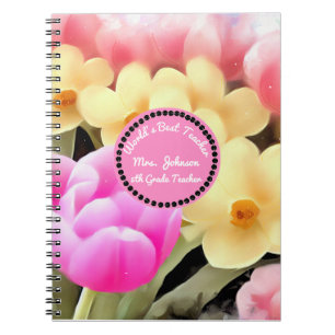 Florale Beste Leraar Persoonlijk Notitieboek