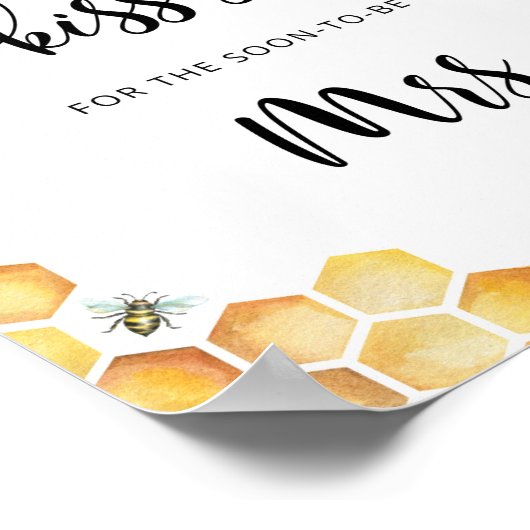 Florale bij hoeveel kussen bruidsmeisjesfeest spel poster (Hoek)