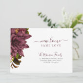 Florale botanische elegant aankondiging (Staand voorkant)