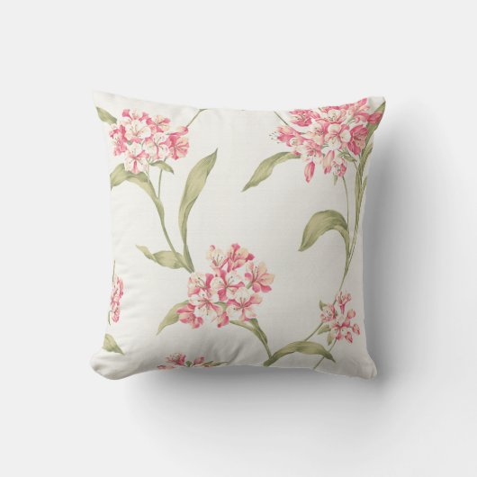 florale botanische hydrangepatroonkussen kussen (Voorkant)