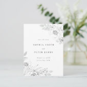 Florale botanische illustratie Sla de datum op Briefkaart (Staand voorkant)