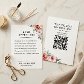 Florale Botanische Wimper Nazorg QR Code Schoonhei Visitekaartje
