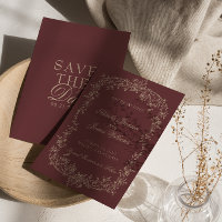 Florale Bourgondië Beige Botanische Oude Rijke Bru