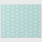 florale bruiloft voor altijd tekst cadeaupapier (Vlak)