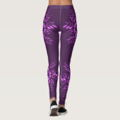 Florale cirkels paars element. leggings (Achterkant)