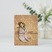 florale cowboylaarzen western land vrijgezellenfee kaart (Staand voorkant)