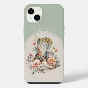 Florale Cowgirl-laarzen in Arch Green Persoonlijk