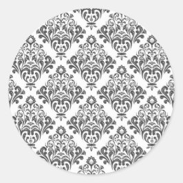 Florale damesversiering ronde sticker