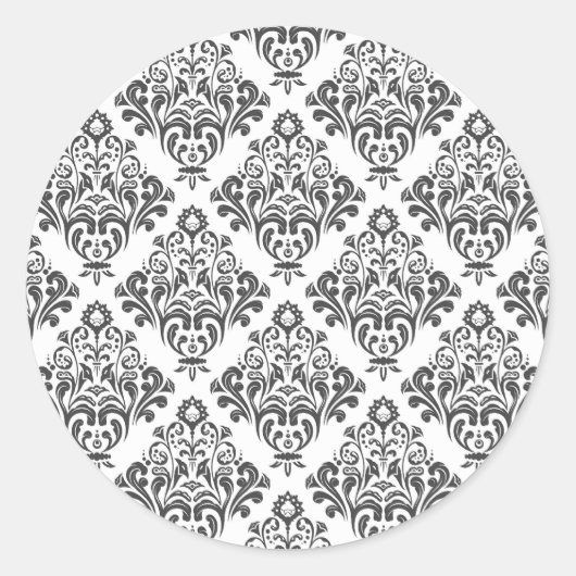 Florale damesversiering ronde sticker (Voorkant)