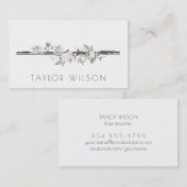 florale decor fluit leraar visitekaartje (Voorkant / Achterkant)