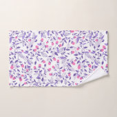 Florale doodles roze en violet bad handdoek (Handdoek)
