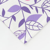 Florale doodles roze en violet fleece deken (Hoek)