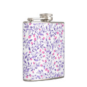 Florale doodles roze en violet heupfles (Rechts)