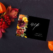 Florale d'or orange et jaune avec carte RSVP-2B