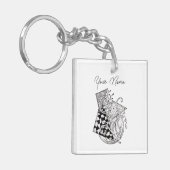 Florale Dreiecke, Tangle Zeichnung - Sleutelhanger (Voorkant Links)