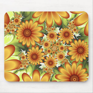Florale droom, moderne abstracte bloemfractale kun muismat