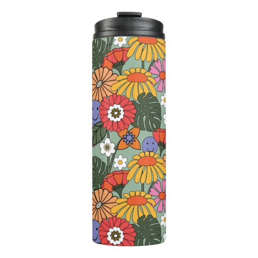 florale elegantie thermosbeker (Voorkant)