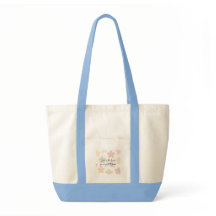 Florale esthetische tas | Mooie lichtblauwe tas.