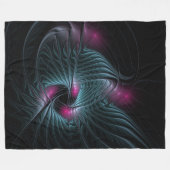 Florale Fantasy, kleurrijke Abstracte fractale ven Fleece Deken (Voorkant (Horizontaal))