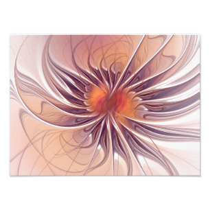 Florale Fantasy, kleurrijke Abstracte fractale ven Foto Afdruk