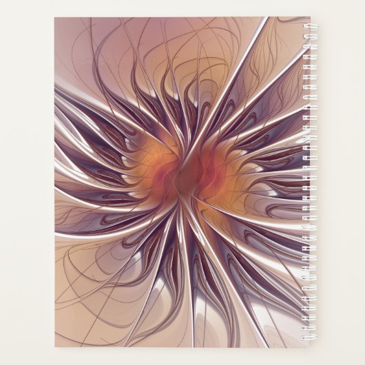 Florale Fantasy, kleurrijke Abstracte fractale ven Planner (Achterkant)