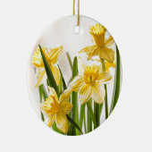 Florale fotografie: Gele lentesaffodils Keramisch Ornament (Rechts)