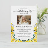 Florale fotoviering van de begrafenis van het leve kaart (Staand voorkant)