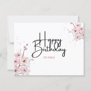 Florale Gelukkige Verjaardag Briefkaart
