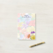 Florale Gepersonaliseerde  Post-it® Notes (Op bureau)
