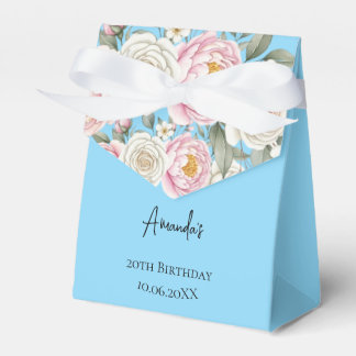 Florale gepersonaliseerde verjaardagsgeschenkdoos bedankdoosjes