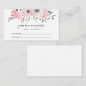 Florale Guess Kisses Bruiloftsfeest Informatiekaartje (Voorkant / Achterkant)