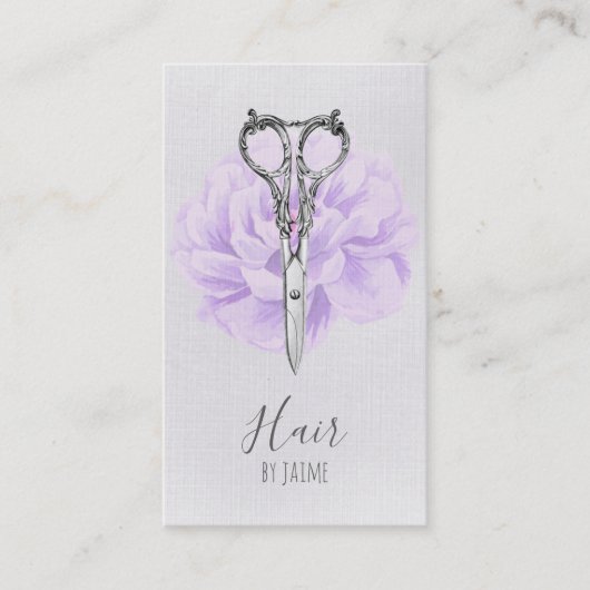  florale haarstylist haarstylist visitekaartje (Voorkant)