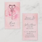  florale haarstylist haarstylist visitekaartje (Voorkant / Achterkant)