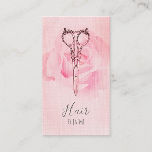  florale haarstylist haarstylist visitekaartje (Voorkant)