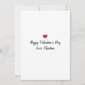 Florale Hart Valentijnsdag Kaart (Achterkant)