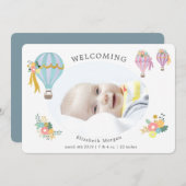 florale heteluchtballon - mededeling (Voorkant / Achterkant)