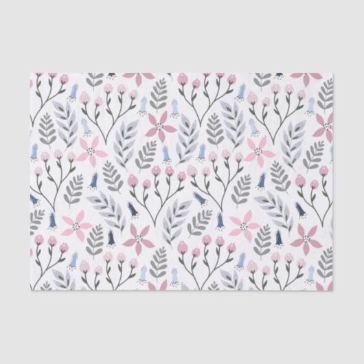 Florale illustratie valt af tissuepapier (Voorkant)