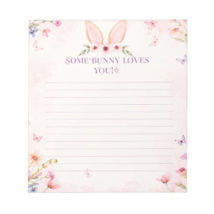 Florale Konijn Notitieblok