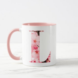 Florale L Beginletter Mok Gepersonaliseerde Naam
