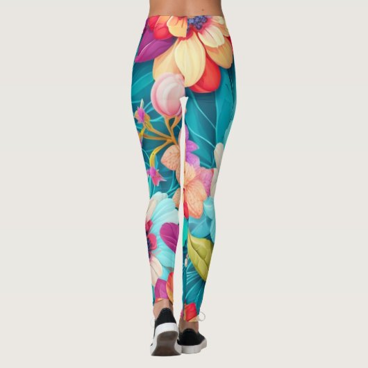 florale leggings (Achterkant)
