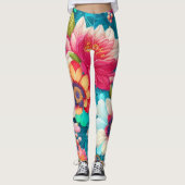 florale leggings (Voorkant)