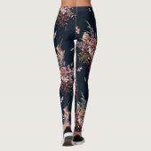 Florale Leggings voor de marine van vrouwen (Achterkant)
