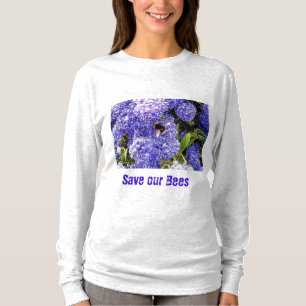 Florale Lila ventilator bespaart onze bijen T-shirt
