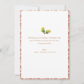 FLORALE MODERNE | carte bon thanksgiving (Dos)