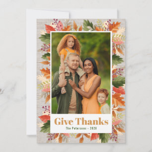 FLORALE MODERNE  Carte bon thanksgiving