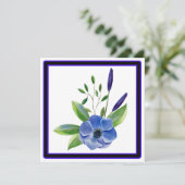 FLORALE MODERNE, INTÉRIEUR BLANC, CARTE CARRÉ (Debout devant)